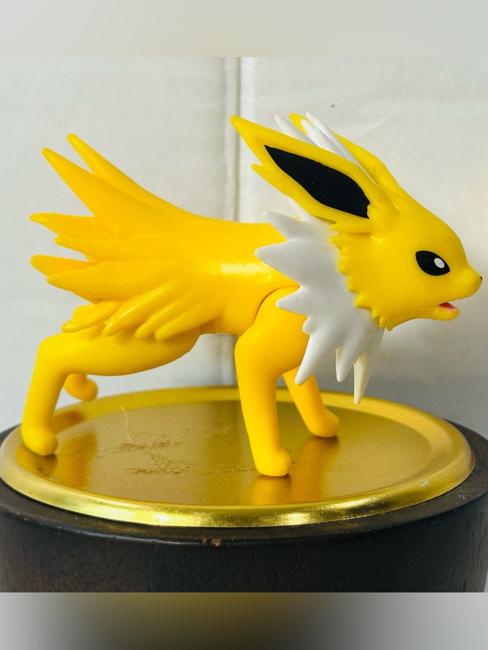Yellow Small Pet Figurine with White Mane - Decorative Collectible